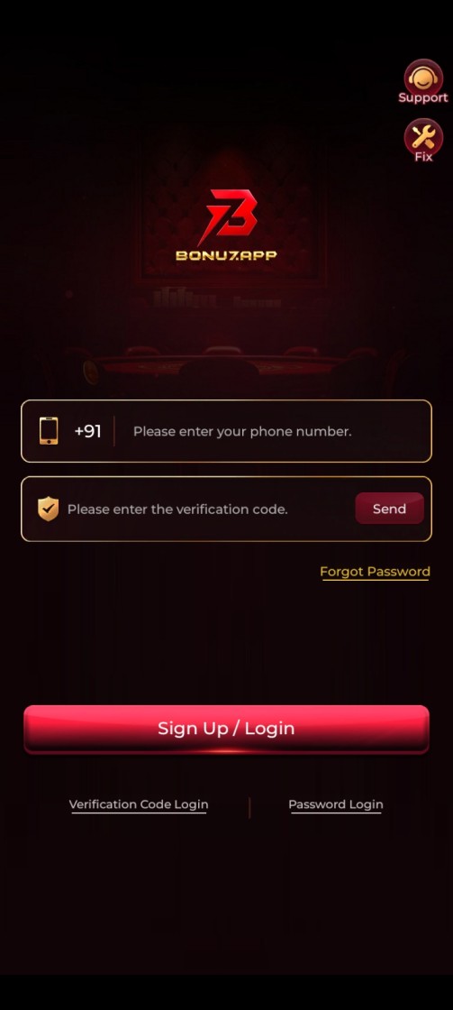 Bonu7 App mobile gaming interface on Android